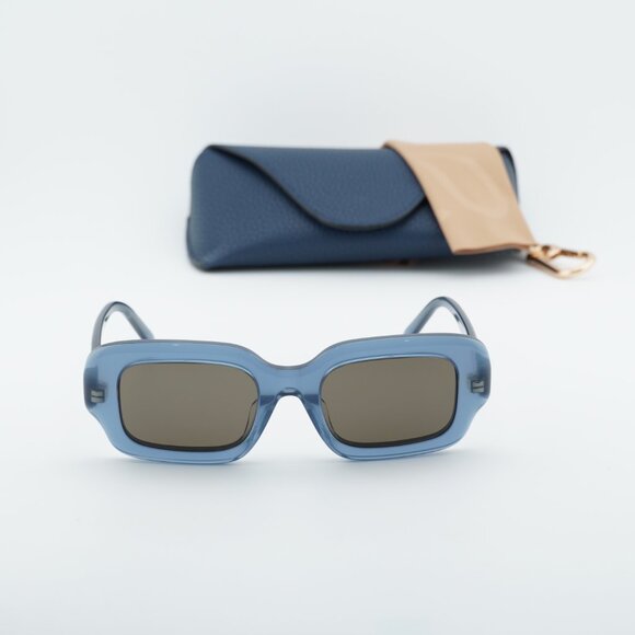 Loewe LW40158F 84E Rectangle Sunglasses – Blue\\Brown main image 7